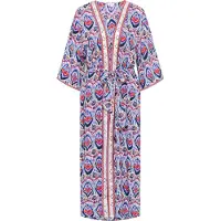 IZIA Kimono crème / blauw / oranje / pink