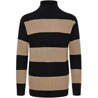 !Solid Trui 'Serge' beige / zwart