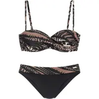 LASCANA Beugelbikini in bandeaumodel met dierenprint | Maat 34