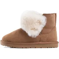 Gooce Snowboots 'Junia' crème / kastanjebruin