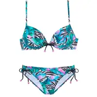 Vivance Bikini jade groen / pink / zwart / wit
