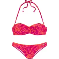 Venice beach Bikini oranje / donkerroze