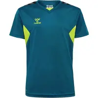 Hummel Functioneel shirt 'Authentic' petrol / kiwi / zwart / wit