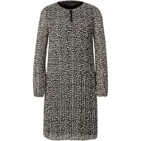 Comma Jurk beige / lichtbeige / zwart