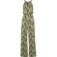 s.Oliver Jumpsuit 'LM' crème / kaki / olijfgroen