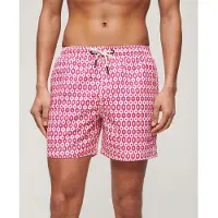 Superdry Heren Bedrukt zwempak van gerecycled materiaal roze (XXL), Strandkleding, Duurzaam, Gerecycled polyester M3010231A