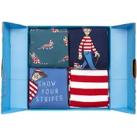 Jimmy Lion unisex giftbox 4P sokken where's wally multi