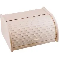 OKKO Houten broodtrommel met louvre broodtrommel - 38,5x28,5x18 cm - Hout - Bruin