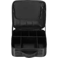 Springos Toilettas - Make Up Tas - Cosmetica - 25,5 x 23 x 9,5 cm - Zwart