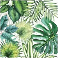 Ambiente Servetten jungle thema - 80x pcs - 33 x 33 cm - 3-laags papier - tropisch - hawaii - wegwerp servetten - Feestartikelen