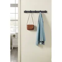 Mazazu MIRA Home - Wandkapstok - Kapstok - Garderobe - Kledingrek - Zwart - 60cm