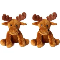 MBW Pluche eland - 4x - pluche knuffel eland - 20 cm - speelgoed - speelgoed voor kinderen