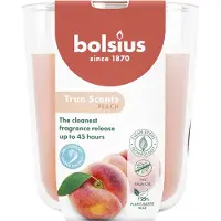 Bolsius 4 stuks geurglas perzik - peach geurkaarsen 97/85 (45 uur) True Scents