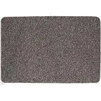 Buemag Anti slip deurmat/schoonloopmat pvc grijs 60 x 40 cm voor binnen - Droogloopmatten - Extra absorberend