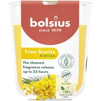 Bolsius 6 stuks geurglas mimosa geurkaarsen 80/73 (25 uur) True Scents