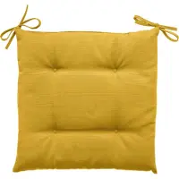 Hespéride Korai Stoelkussen met lintjes - Waterafstotend - Afneembare hoes - 4 knopen - 40x40cm - Mo
