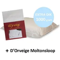 Slaap Vaak Kapok Hoofdkussen - 100% Javaanse Kapok - 60x70 cm (+ D'Orveige Moltonsloop)