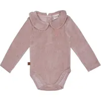 Frogs and Dogs - Velours romper | Rose smoke - Katoen - Maat 68