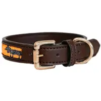 Kentucky Dogwear - Hondenhalsband - Handgeknoopte Parels - Oranje Mix XL - 71cm - Hondenriem
