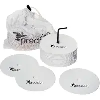 Precision Round Rubber Marker Discs 20 Units 20 Units Wit 19.5 cm