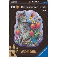 Ravensburger houten puzzel Lovely cat 150 stukjes |