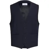 Reiss Travel Plain Weave Modern Waistcoat Navy Maat: 40 | Gilets Outlet | Heren | Blauw