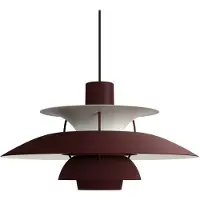 Louis Poulsen Hanglampe , PH 5 500, Rood, Woonkamer, Metaal