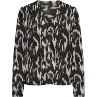 ONLY ONLNOVA LIFE VIS L/S MALOU TOP AOP Dames Top - Black 590 Rough Animal