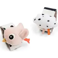 Done by Deer Handgelenkrassel-Set - 2er-Pack - Happy Clouds - Po - - One Size - Rasseln