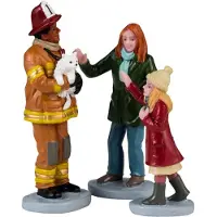 Lemax Fireman To The Rescue 12x4x18 cm 3st Kersthuisje