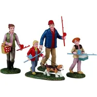 Lemax Family Fishing Day 12x4x23 cm 4st Kersthuisje