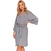 Doctor Nap Badjas Dames Bamboe Dark Grey SWB.9999 S