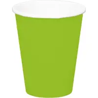 Folat Feest drinkbekers - 32x stuks - groen - papier - 350 ml - verjaardag/party