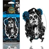 Aroma Car AROMA Dia de los Muertos Auto Luchtverfrisser Stoere Schedel - Blue Diamond Girl