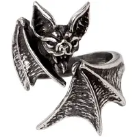 Alchemy Gothic - Gothic Ring - Nighthawk Wrap Ring - voor Vrouwen - zilverkleurig - Maat L-XL