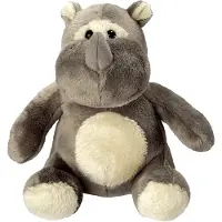 Schmoozies Pluche dierenknuffel neushoorn - 12 cm - knuffeldier