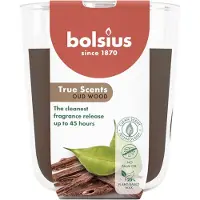Bolsius 4 stuks geurglas oud hout - oud wood geurkaarsen 97/85 (45 uur) True Scents