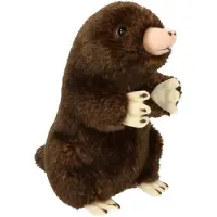 Heunec Pluche knuffeldier mol zittend 22cm - Knuffel bosdieren