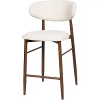 Giga Meubel Barkruk Alexia Beige/Walnoot