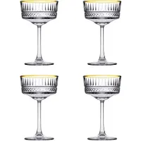 Pasabahce Champagnecoupe Elysia 26 cl - Transparant Goud 4 stuks