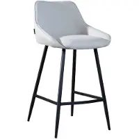 Naber GmbH (Tablon) Scandinavische barkruk Lova gerecyclede stof grijs 68 cm