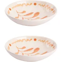 Colori del Sud Bord Cazorla 11.5 cm Roze Wit Aardewerk 2 stuks