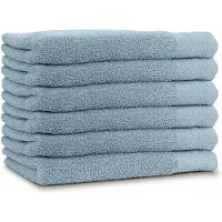 Linnick Diamond Badstof Handdoek 60x110cm - ocean blue - set van 6