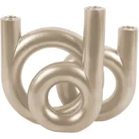 Present Time Kandelaar Rings Medium - Goud - 18x12x20cm - Scandinavisch - Polyresin
