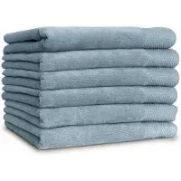 Linnick Diamond Velours Handdoek 100% Katoen 50x100cm - ocean blue - Set van 10