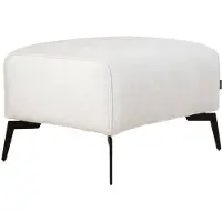 Livin24 Scandinavische hocker Vegas off white stof gemêleerd