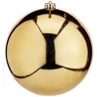 Krist+ Grote decoratie kerstbal - goud - 20 cm - kunststof - Kerstbal