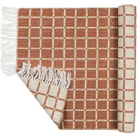 Broste Copenhagen Henny vloerkleed 140x200cm -lichtgrijs/rustiek bruin
