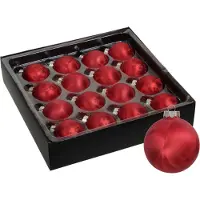 Othmar decorations Luxe kerstballen - 16x - 4 cm - rood - glas - Kerstbal
