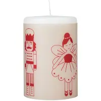 Broste Copenhagen Fairy Tale kaars 12 cm Wit-rood